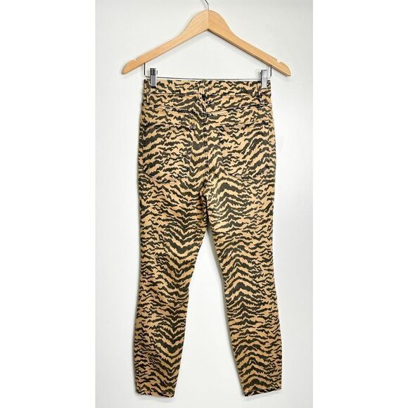 Good American High Waist Crop Jeans Tan Brown‎ Zebra Size 27 NWT - Picture 3 of 8
